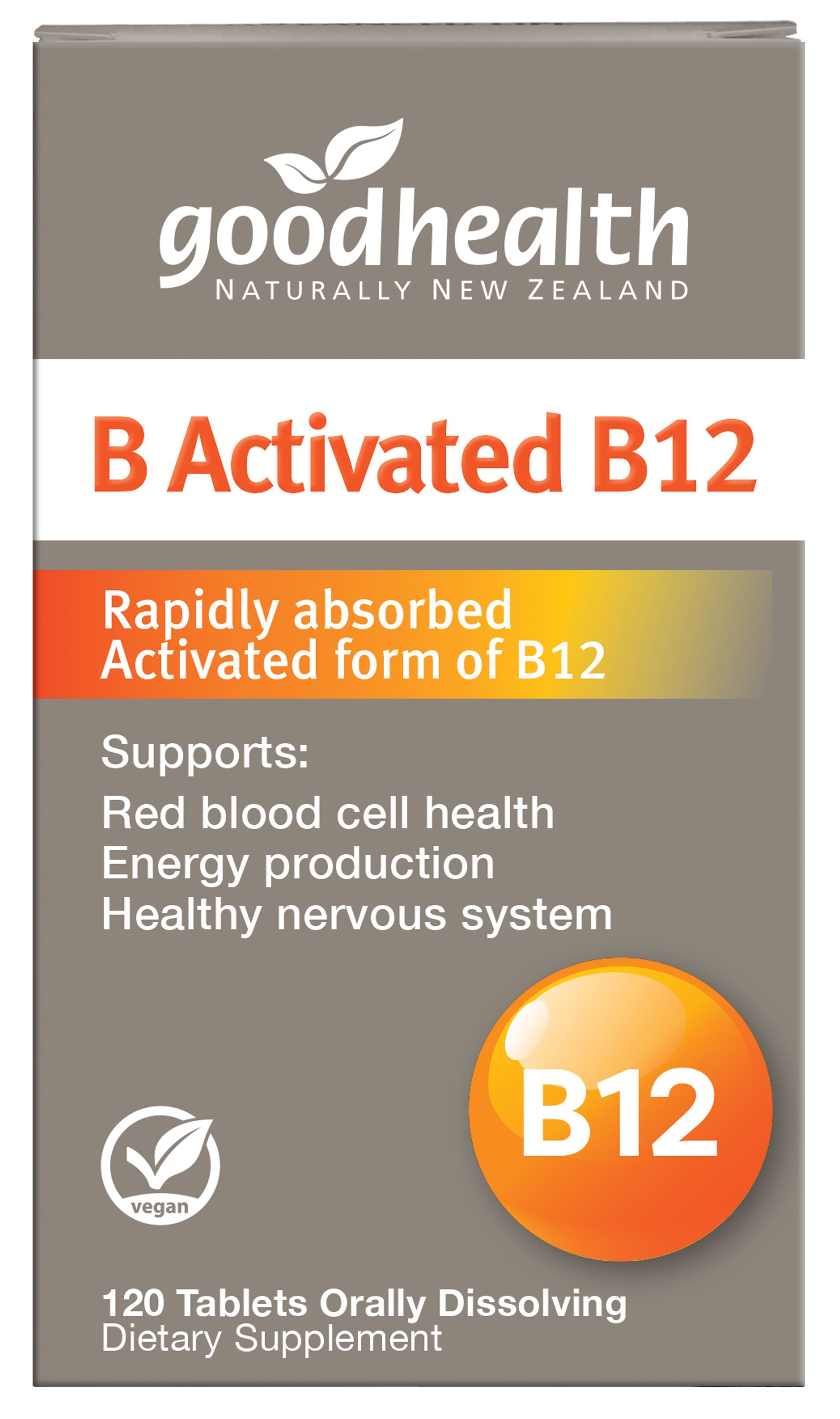 Good Health B Activated B12 120 Dissolving Tablets